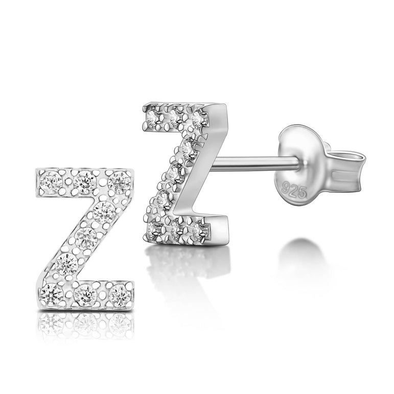 Initial Earrings Sterling Silver Stud Earrings Stud Earrings