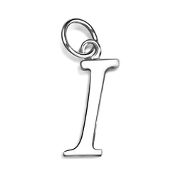 Simple Initial Sterling Silver Pendants, 26 Alphabets Pendant Necklace I