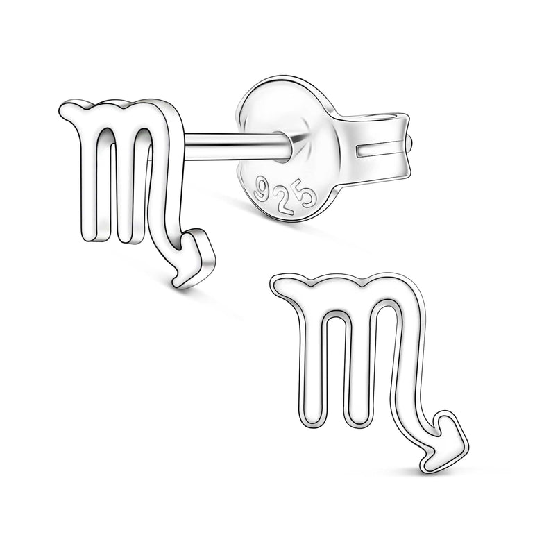 Scorpio Stud Earrings Sterling Silver - Zodiac Constellation Earrings Stud Earrings