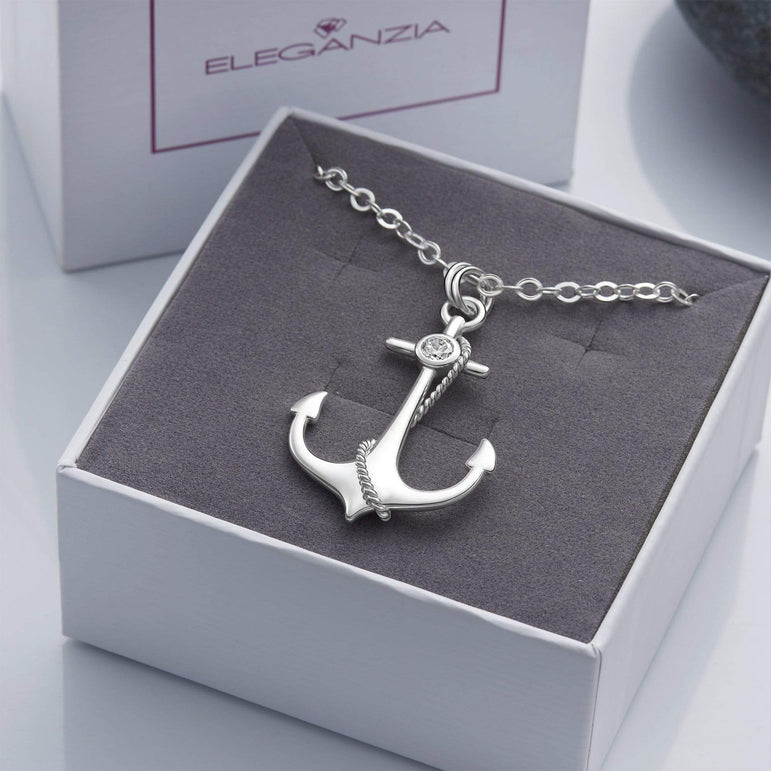 Anchor Sterling Silver Necklace For Men Pendant Necklace