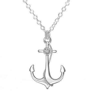 Anchor Sterling Silver Necklace For Men Pendant Necklace