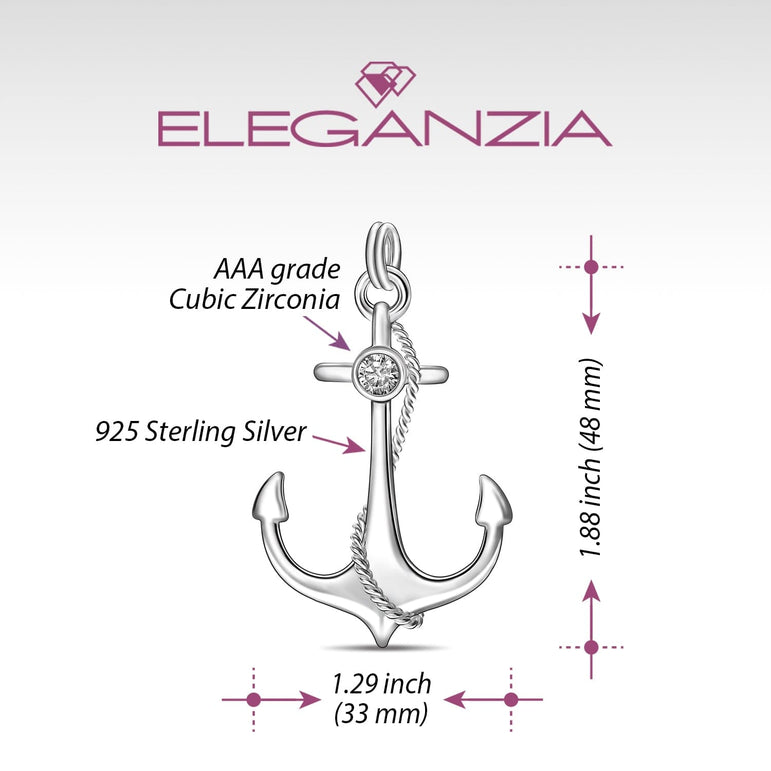 Anchor Sterling Silver Pendant For Men Pendant