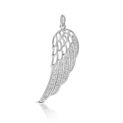 Guardian Angel Wing Pendant Sterling Silver Pendant