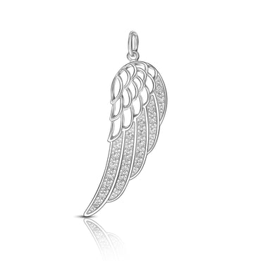 Guardian Angel Wing Pendant Sterling Silver Pendant