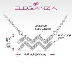 Aquarius Zodiac Necklace Silver Constellation Horoscope Pendant Necklace