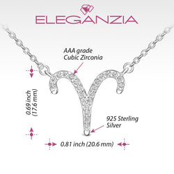Aries Zodiac Necklace Silver Constellation Horoscope Pendant Necklace