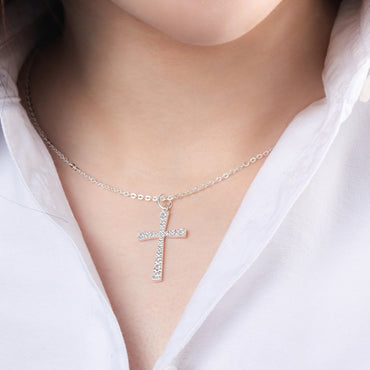 CZ Cross Sterling Silver Pendant Pendant