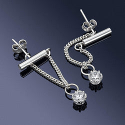 Bar Dangling Earrings | Silver Stud Earrings - Eleganzia Jewelry Stud Earrings