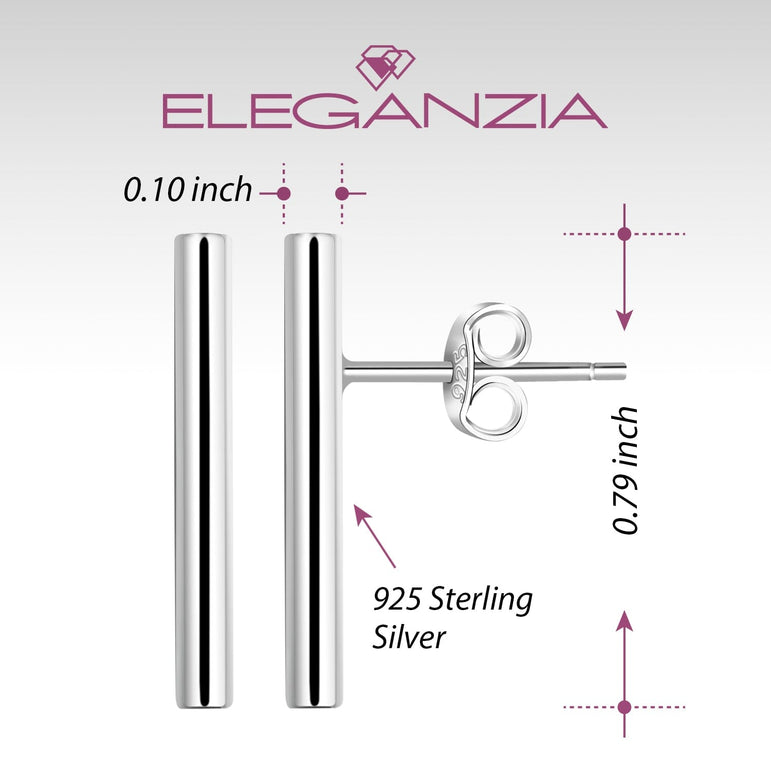 Sterling Silver Bar Earrings Studs Stud Earrings