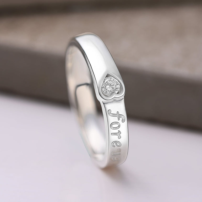 Be Mine Forever CZ Couple Promise Rings for Her Promise Ring