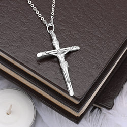 Sterling Silver Crucifix Necklace for Women Men Pendant Necklace