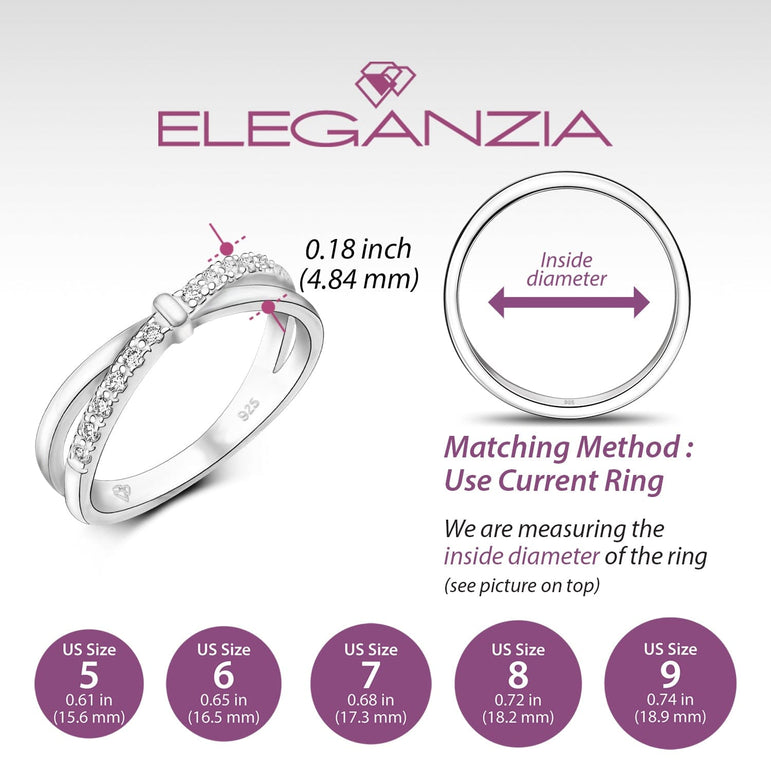 CZ Enchanted Bow Silver Promise Rings for Her Promise Ring