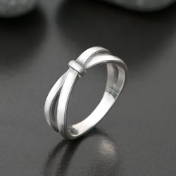 Enchanted Bow Silver Promise Rings for Him Promise Ring