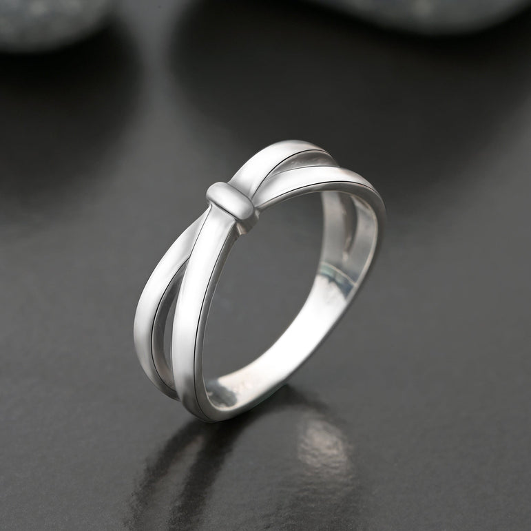 Enchanted Bow Silver Promise Rings for Him Promise Ring