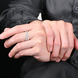 Enchanted Bow Silver Promise Rings for Him Promise Ring