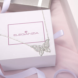 Butterfly Necklace Sterling Silver Pendant Necklace