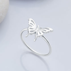 Butterfly Sterling Silver Ring for Her Ring