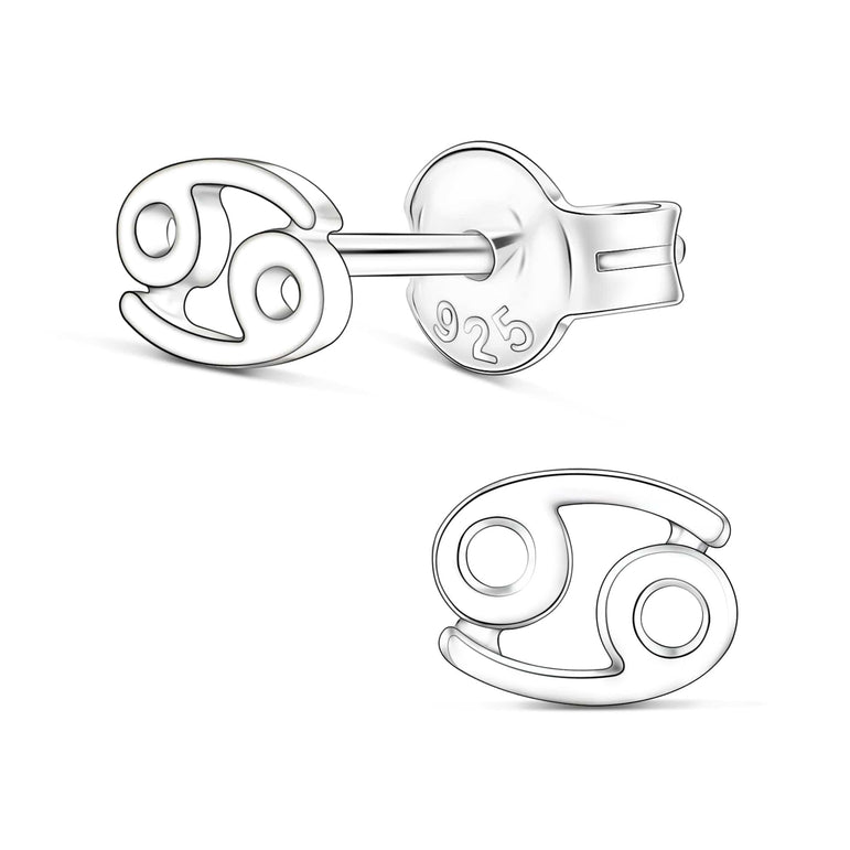 Cancer Stud Earrings Sterling Silver - Zodiac Constellation Earrings Stud Earrings