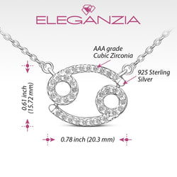 Cancer Zodiac Necklace Silver Constellation Horoscope Pendant Necklace