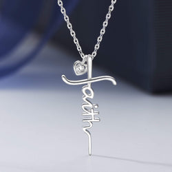 Faith Necklace Sterling Silver In Cross Designs Pendant Necklace