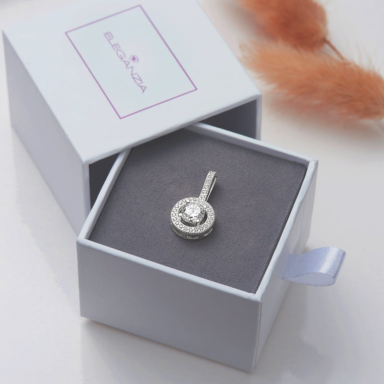 Classic CZ Drop Sterling Silver Pendant Pendant