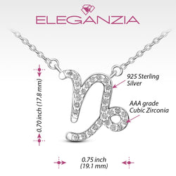 Capricorn Zodiac Necklace Silver Constellation Horoscope Pendant Necklace