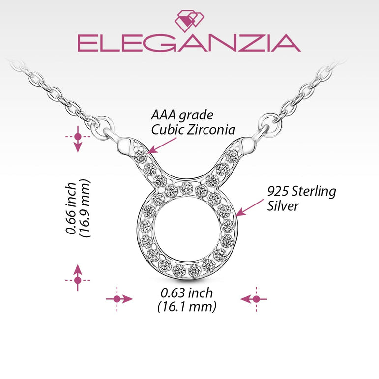 Taurus Zodiac Necklace Silver Constellation Horoscope Pendant Necklace