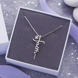 Faith Necklace Sterling Silver In Cross Designs Pendant Necklace