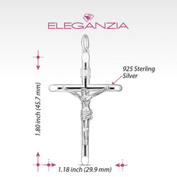 Sterling Silver Crucifix Pendant for Women Men Pendant Necklace