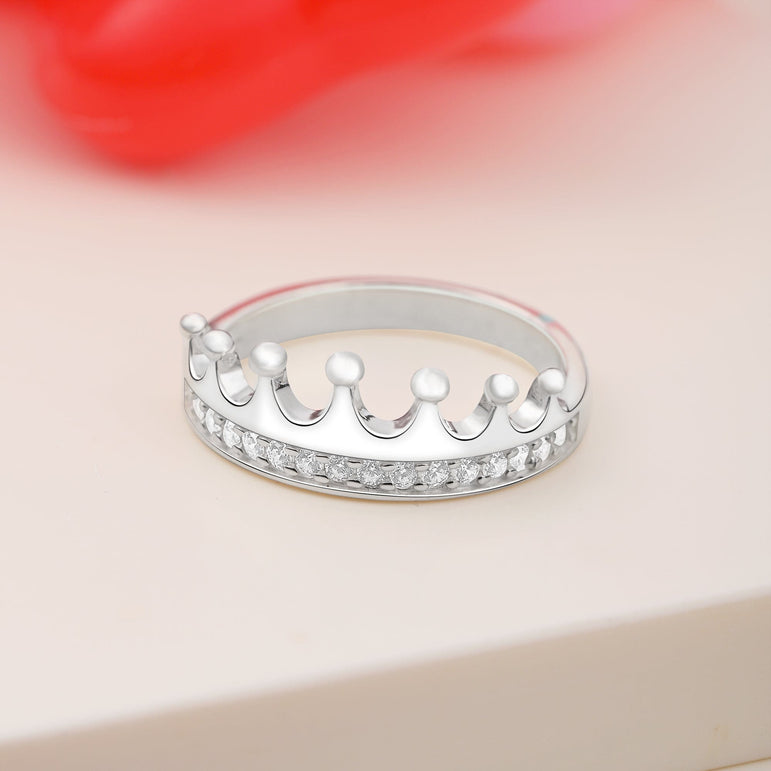 King and Queen Crown Promise Rings for Her Promise Ring
