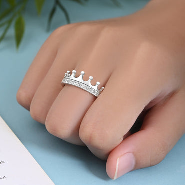 King and Queen Crown Promise Rings for Her Promise Ring