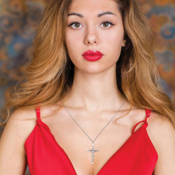 Sterling Silver Crucifix Pendant for Women Men Pendant