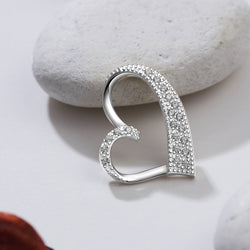 Open Heart Pendant Sterling Silver Pendant