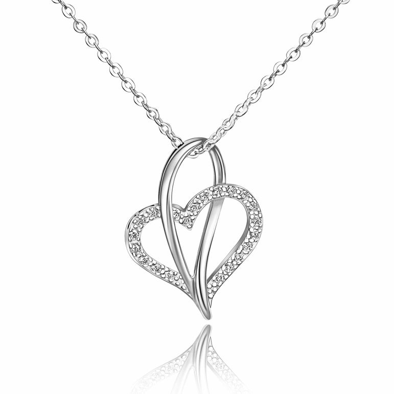 Infinite Love Knot Necklace Sterling Silver Pendant Necklace Pendant + Chain