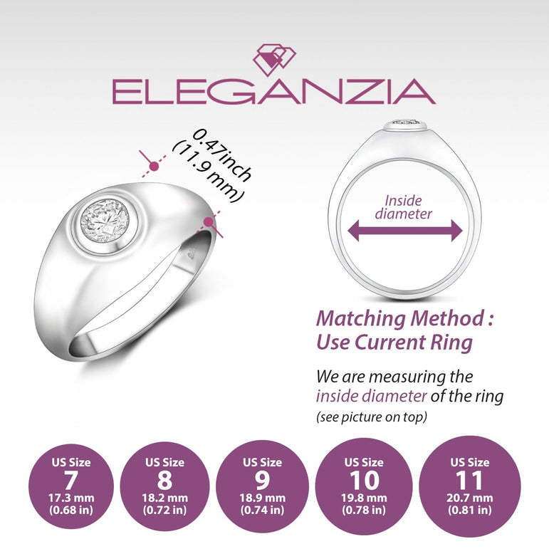 Simple Classic Engagement Rings Signet Ring Men Promise Ring