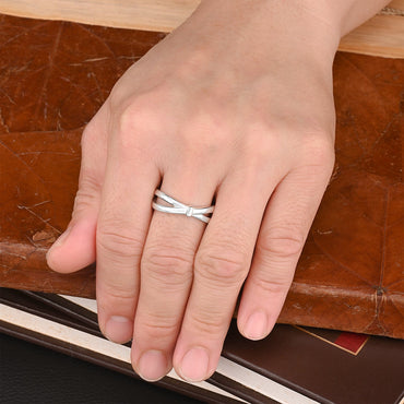 Enchanted Bow Silver Promise Rings for Him Promise Ring