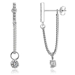 CZ Bar Dangling Earrings | Silver Stud Earrings Stud Earrings