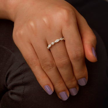 CZ Sterling Silver Simple Stackable Rings Stacking Ring