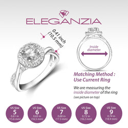 Infinity Twist CZ Halo Engagement Ring Silver Promise Ring
