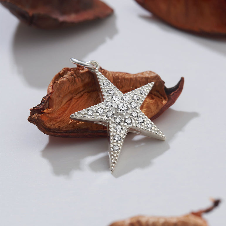 Sterling Silver Star Pendant, Lucky Star Jewelry Pendant