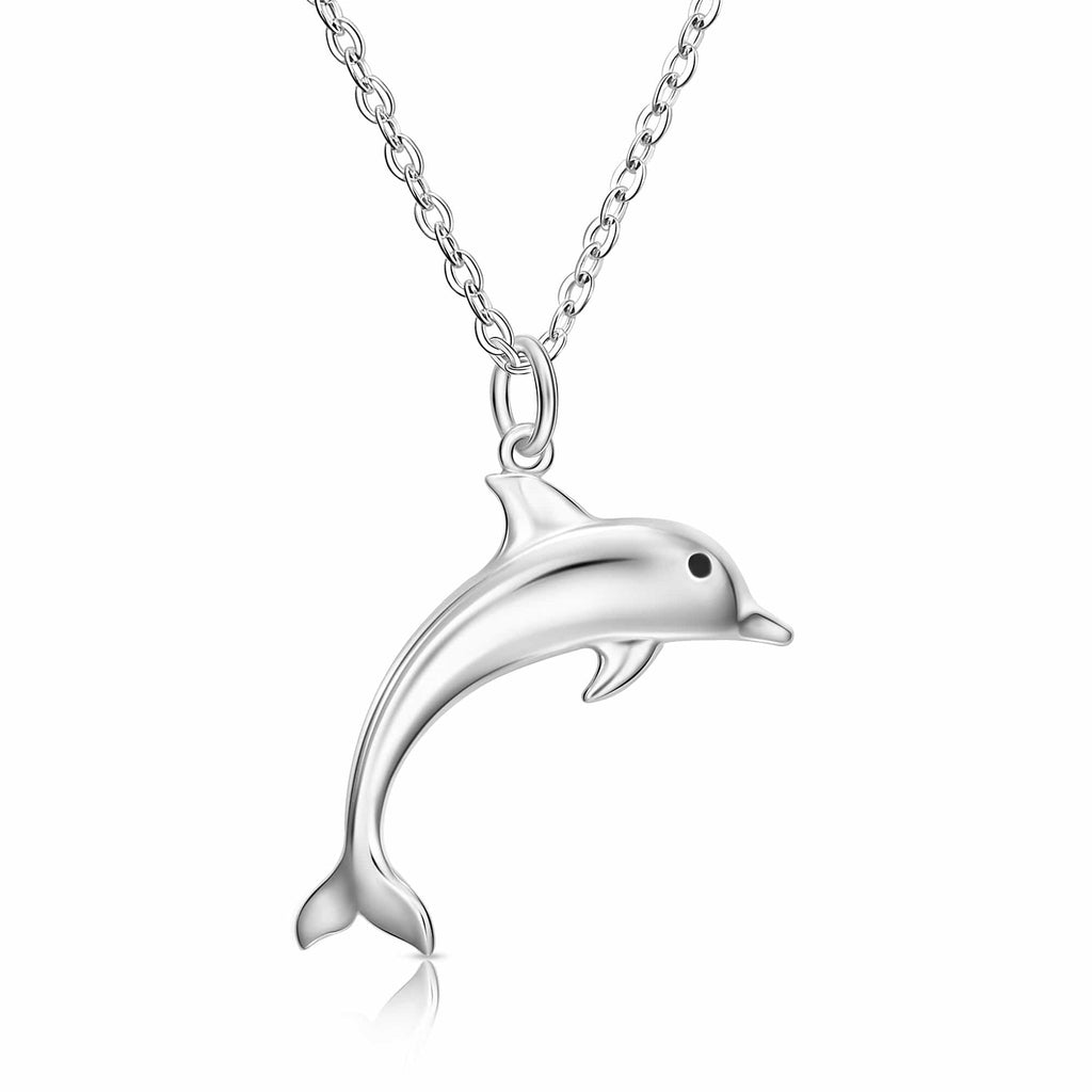 Dainty Whale Ocean Zirconia Crystal Pendant Chain Birthday Gift For Teen  Jewelry Accessory Fish Sterling Silver Women's Necklace, Fashion Necklaces