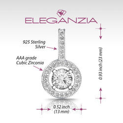 Classic CZ Drop Sterling Silver Pendant Pendant