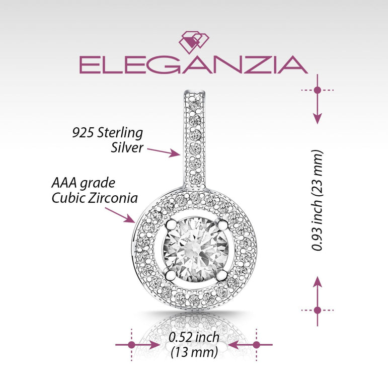 Classic CZ Drop Sterling Silver Pendant Pendant