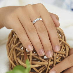 CZ Twisted Infinity Promise Rings For Her Ring