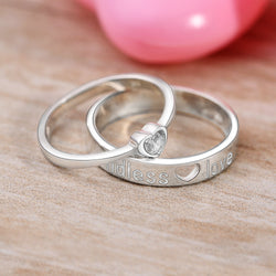 Endless Love CZ Couples Promise Rings Set Couple Ring