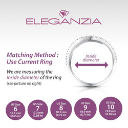 Double Cubic Zirconia Criss Cross Rings Silver Ring