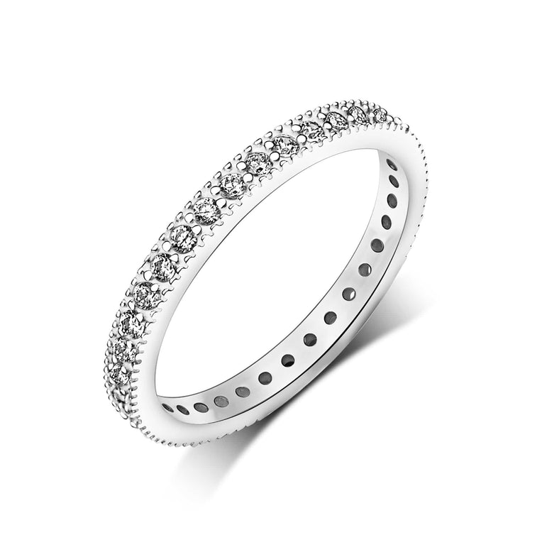 Eternity Stackable Rings Sterling Silver Stacking Ring