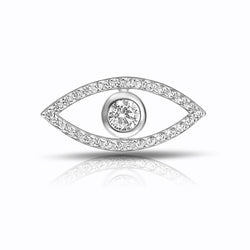 CZ Evil Eye Pendant Sterling Silver Pendant