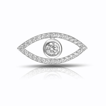 CZ Evil Eye Pendant Sterling Silver Pendant
