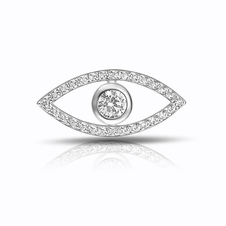 CZ Evil Eye Pendant Sterling Silver Pendant